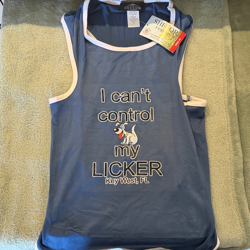 Blue Graphic Tank Top